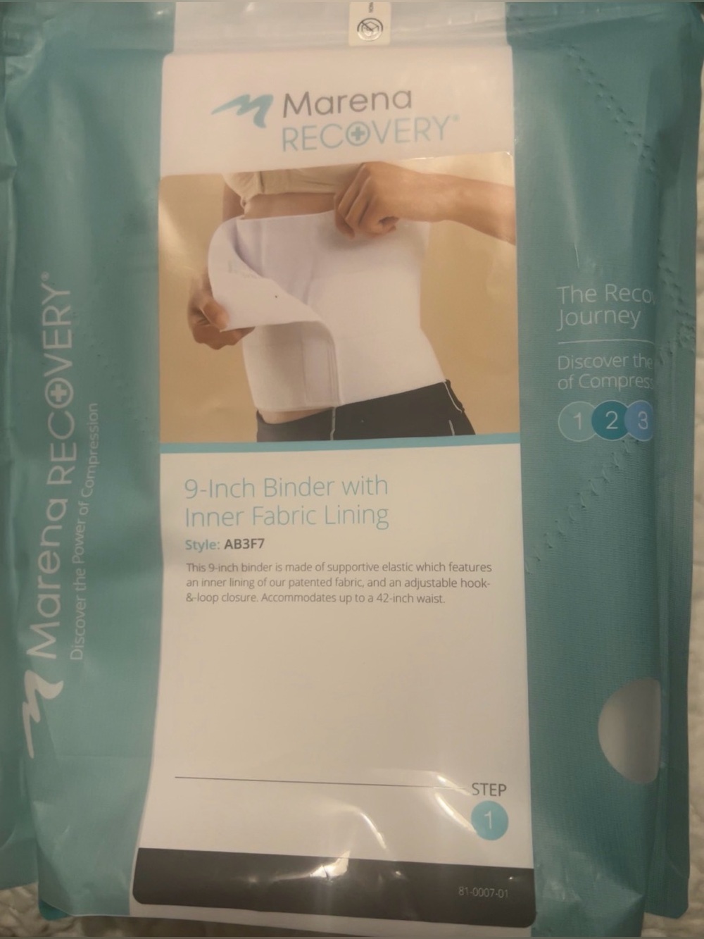 Marena Recovery 9-Inch Support Binder Bandeau in Teal
